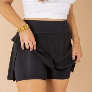 Spanx The Get Moving Booty Boost Women XL Double Layer Skort Black Tennis‎ Skirt